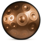 Handpan Artisanal Ré Mineur - Gold (9/10/12 Notes)