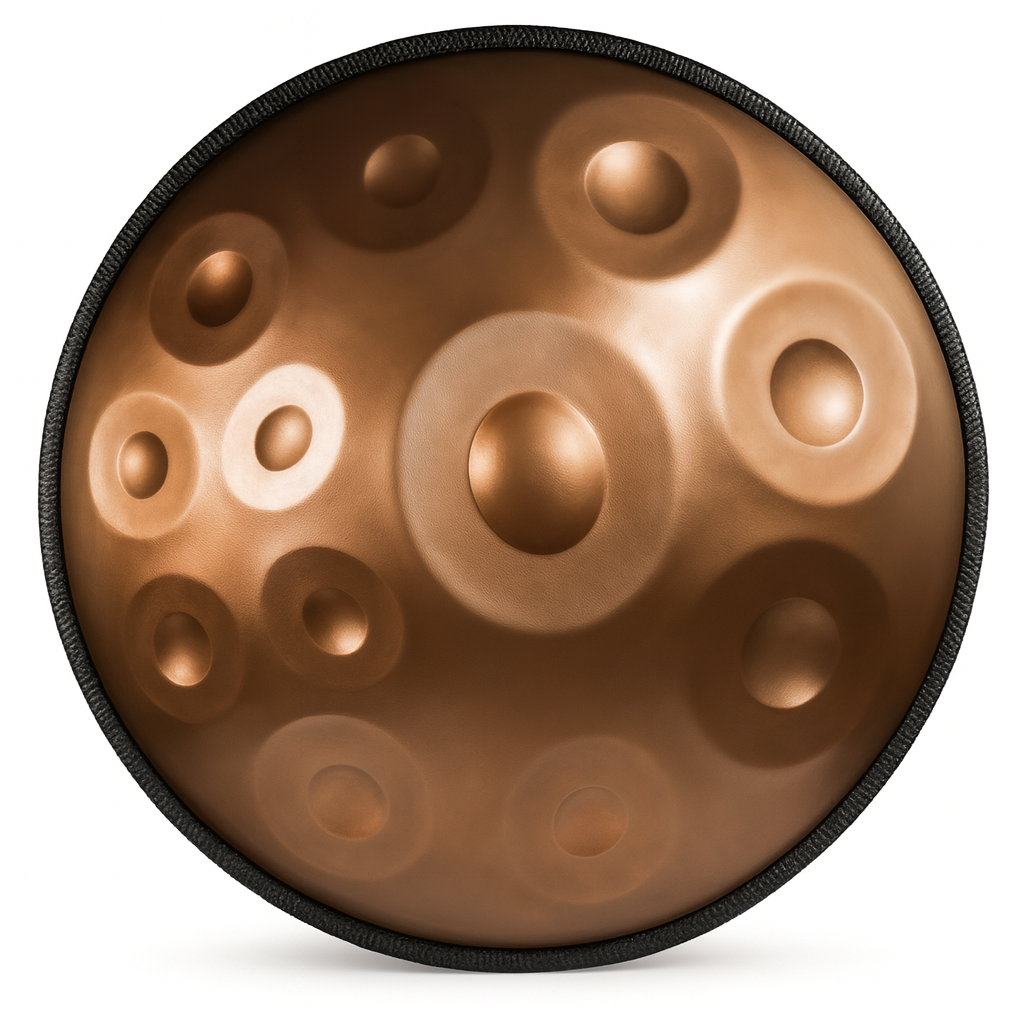 Handpan Artisanal Ré Mineur - Gold (9/10/12 Notes)