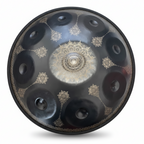 Handpan Artisanal Ré Mineur - Mandala Noir (9/10/12 Notes)