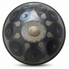 Handpan Artisanal Ré Mineur - Mandala Noir (9/10/12 Notes)