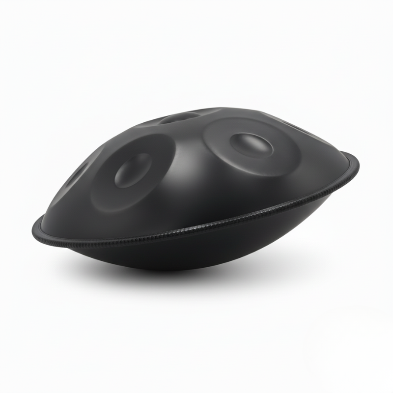 Handpan Artisanal Ré Mineur - Noir Cosmique (9/10/12 Notes)