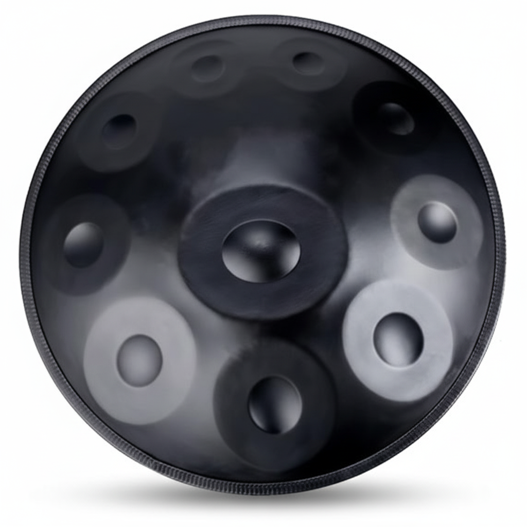 Handpan Artisanal Ré Mineur - Noir Cosmique (9/10/12 Notes)